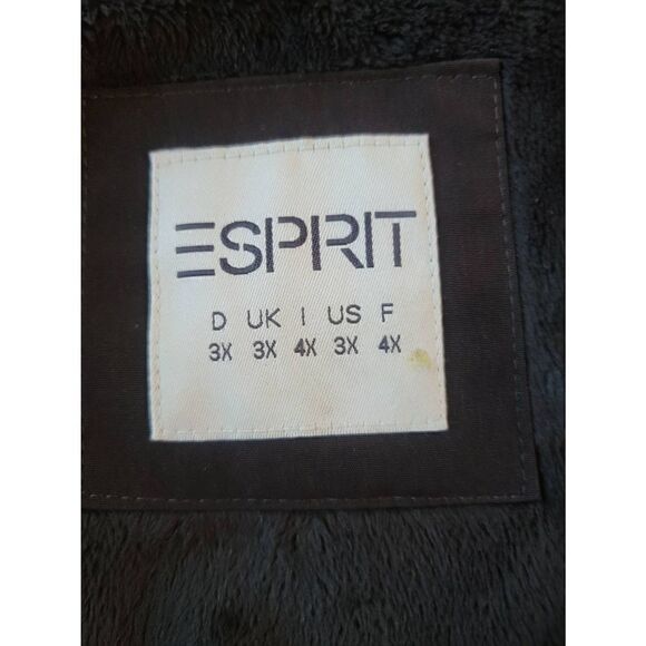 Esprit Women's Black Quilted Full Zip Puffer Hooded Jacket Size 3X - Picture 5 of 8